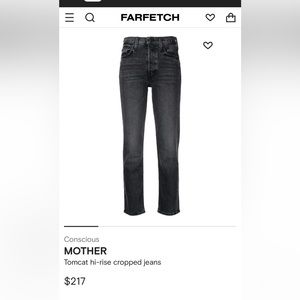 Mother jeans tomcat grey size 26